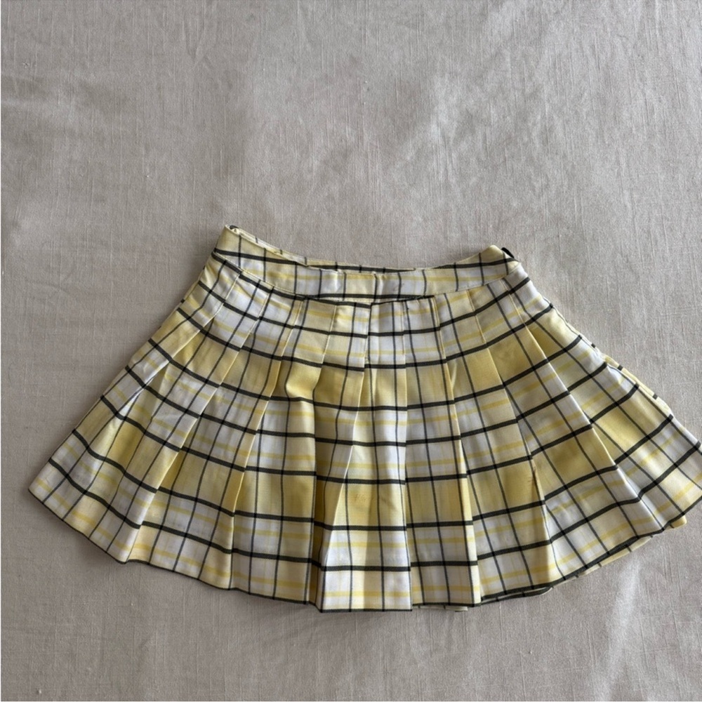 Yellow Plaid Women's Skirt